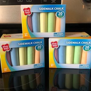 Three packs of sidewalk chalk! 20 in each! New
